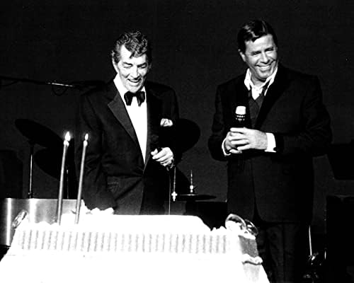 Jerry Lewis 1976 Teleton Dean Martin meglepetés neki tortát, 5x7 hüvelyk fotó