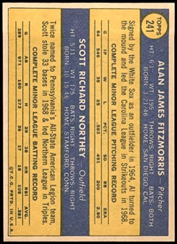 1970 Topps 241 Uralkodók Újoncok Al Fitzmorris/Scott Northey Kansas City Royals (Baseball Kártya) NM+ Uralkodók