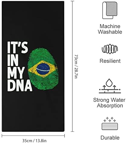 Benne van a DNS-Brazília Flag1 Mikroszálas Törölközőt, Szuper-Nedvszívó Törülközővel Gyors Száraz Törlőkendő