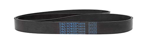 D&D PowerDrive 270J4 Poly V szíj, 0.37 Szélesség, Gumi
