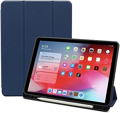 Ipad Smart Case Kompatibilis iPad Pro 11 Inch 2021/2020,Slim tok tolltartó,Trifold Állni PU Bőr Puha TPU Vissza védőburkolat(Kék,