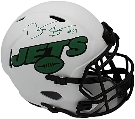 Bart Scott Aláírt New York Jets Sebesség Teljes Méret Hold NFL Sisak - Dedikált NFL Sisak