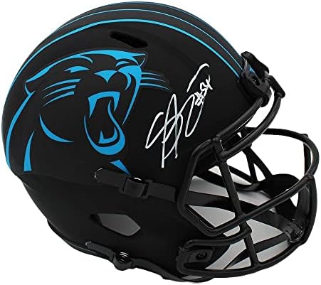 Shaq Thompson Aláírt Carolina Panthers Sebesség Teljes Méret Napfogyatkozás NFL Sisak - Dedikált NFL Sisak