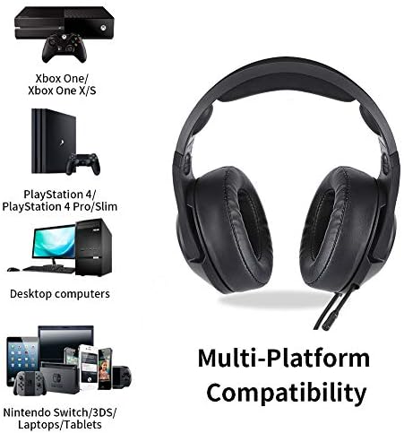 Ceppekyy Gaming Headset-Kompatibilis PS4, PC, Xbox, Egy (Fekete)