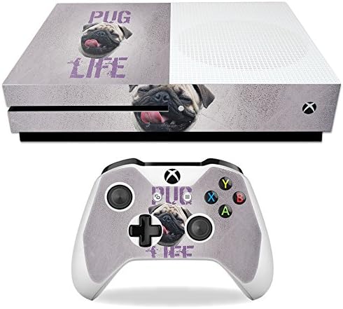 MightySkins Bőr Kompatibilis a Microsoft Xbox One S - Pug Élet | Védő, Tartós, Egyedi Vinyl Matrica wrap Borító | Könnyű