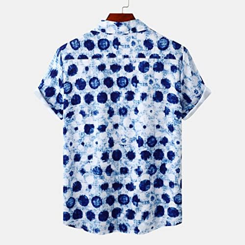 2023 Új Férfi Nyári Divat Alkalmi Hawaii Nyomtatás Tengerparti Strand Hajtóka Gomb T-Shirt Póló Rövid Ujjú Póló