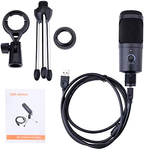 PDGJG Felvétel USB-s Kondenzátor Mikrofon Mikrofon PC Számítógép Laptop, Hang Podcasting a Mikrofon Állvány