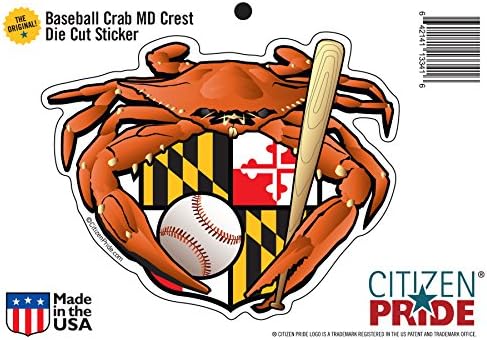 Maryland Sárgarigó Baseball Rák Maryland Címer, 5x4 cm Matrica, Matrica meghalni Vágott Vinyl - Made in USA
