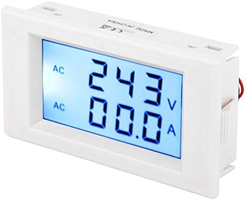 Fafeicy Feszültség Mérő, LCD Digitális Voltmérő Feszültség Mérő Monitor, a áramváltó-AC80-300V 0-50A 0-100A (Fehér), Voltmérő