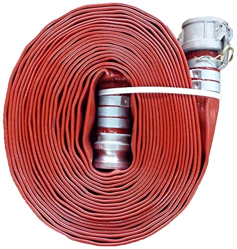 JGB Vállalkozások A008-0961-1050 Sas Piros PVC leeresztő Tömlő, 6 x 50', Alumínium C Típusú, illetve E Cam Zárak, Tripla