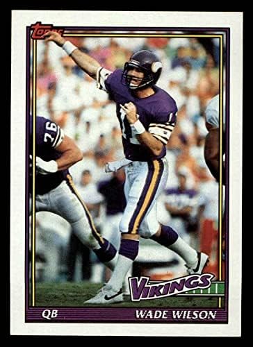 1991 Topps 377 Wade Wilson Minnesota Vikings (Foci Kártya) NM/MT Vikingek E. Texas St
