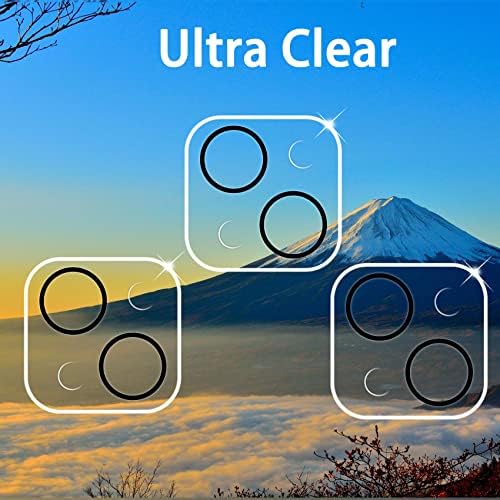 Dengduoduo 【3 Csomag】 Edzett Üveg Kamera Lencséjét Védő iPhone 13 6.1 & iPhone 13 Mini 5.4, Ultra HD, 9H Keménység, Anti-Semmiből,