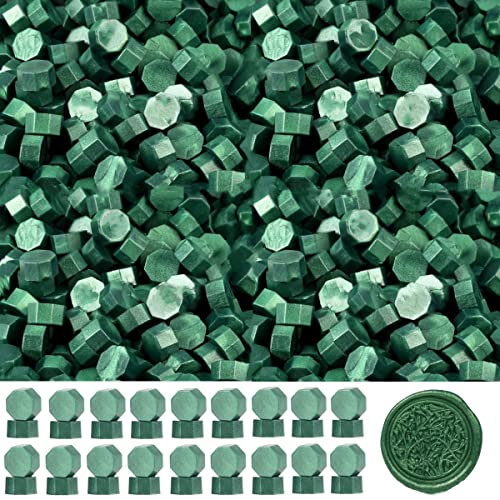 Zöld Viasz Tömítő Gyöngyök, ONWISE 500 Gramm Viasz Pecsét Gyöngyök 1450Pcs Viasz Tömítő Gyöngyök Botok Viasz Pecsét, Bélyegző,