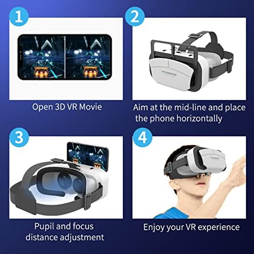 155k1x Fejét Szerelt 3D-s Hd Vr Szemüveggel 360 ° - Os Virtuális Valóság Játék Video Head Szerelt Digitális Szemüveg Kompatibilis