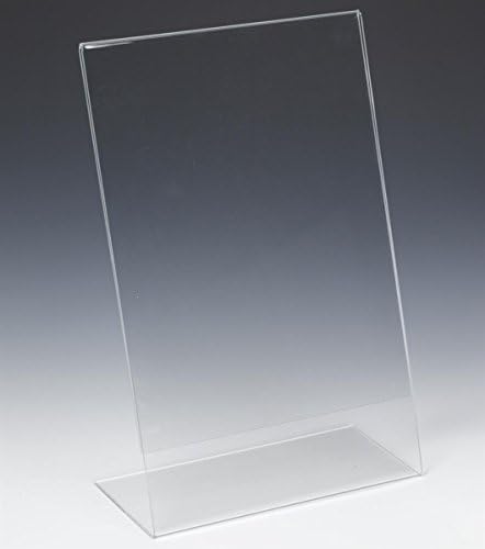 Készlet 5, Ferde Jel Tartók 11w x 17h Grafika, Pulton Keretek Slide-a Design - Világos, ütésálló üveg