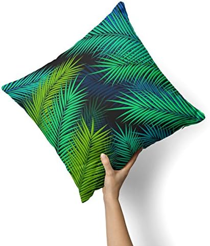 iiRov Nyári Design Tinta-Fuzed Dekoratív Párnát - Retro Nyári Dzsungel v1