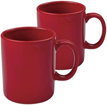 Készlet Két 11 Csepp Piros Bögre Tea Csésze Fogantyú