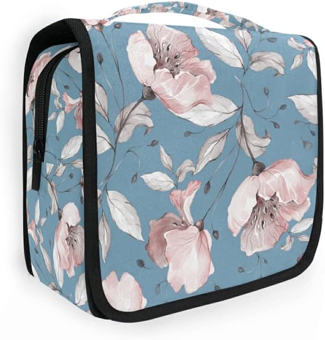Lóg Tisztálkodási Táska Rózsaszín Virág Smink Utazási táska Tartozik Hordozható Toalett Szervező Csomagokat Tiszta, Fürdőszobai