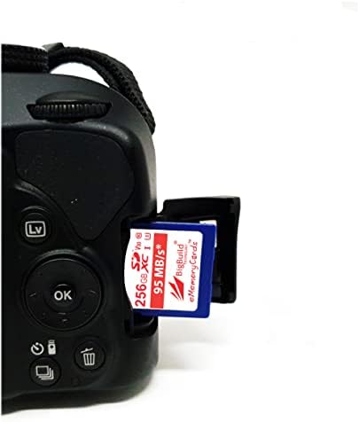BigBuild Technológia 256 gb-os Ultra Gyors U3 SDXC 95MB/s, Memória Kártya Kompatibilis Canon EOS 2000D, 4000D, 9000D, 1300D,