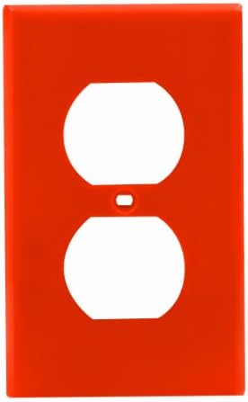 Hai 80703-ORG 1-Banda Duplex Készülék Tartály Wallplate, Szabvány Méretű, Narancssárga