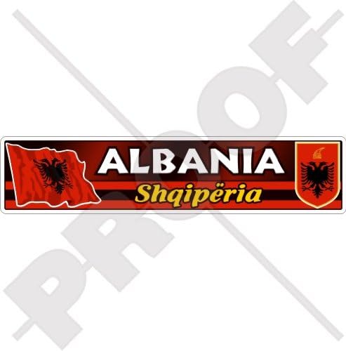 ALBÁNIA albán Zászló-címer Shqiperia 180mm (7.1) Vinyl Matrica, Matrica