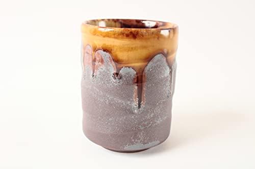 Mino ware Japán Kerámia Yunomi Chawan Tea Csésze Amber & Russet Piros Japánban készült (Japán Import) RSY031