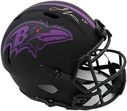 Jamal Lewis Aláírt Baltimore Ravens Sebesség Teljes Méret Napfogyatkozás NFL Sisak - Dedikált NFL Sisak