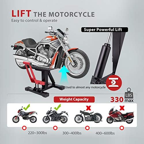 VIVOHOME 330 Kg Motor Lift Jack Dirt Bike Állvány Magassága Állítható, nagy teherbírású Javítás Jack Emelő Állvány Tábla