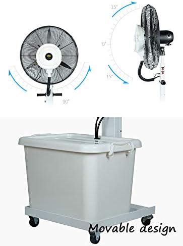 DITUDO Ventilátor,nagy teljesítményű Ventilátor Legerősebb Oszcilláló Ventilátor Zajmentes Ipari Párásító Páramentesítő,