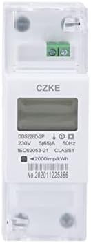 CRFYJ DDS226D-2P LCD egyfázisú Din-Rail Energia-Mérő 65A 100A 220V 230V 50Hz 60Hz Aktív Energia Import Export kWh (Szín :