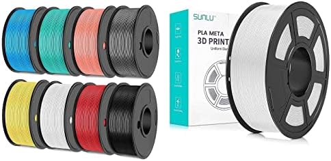 SUNLU 250G PLA Meta Végtelen 1.75 mm-es Csomag, 3D-s Nyomtató Végtelen Csomag Többszínű, Magasan a Folyadék, Gyors Nyomtatás,