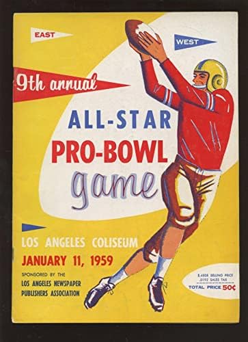 1959 NFL All Star Pro Bowl Játék a Foci Program EX+ - NFL Programok