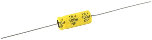 NTE Elektronika NPA1M100 Sorozat NPA Alumínium Nem Polarizált Elektrolit Kondenzátor, 20% - Os Kapacitás Tolerancia, Axiális
