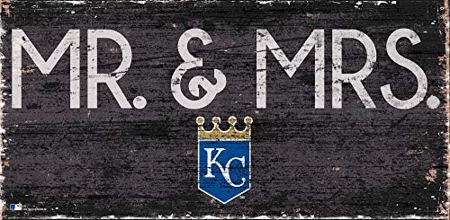 Fan Alkotások MLB Kansas City Royals Unisex Kansas City Royals Mr & Mrs Jel, Csapat Színű, 6 x 12