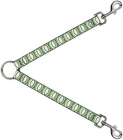 Csat-Le A Kutyát Pórázon Splitter Gyűrű, Fehér, Zöld, Piros 1 Láb Hosszú, 1 Cm Széles