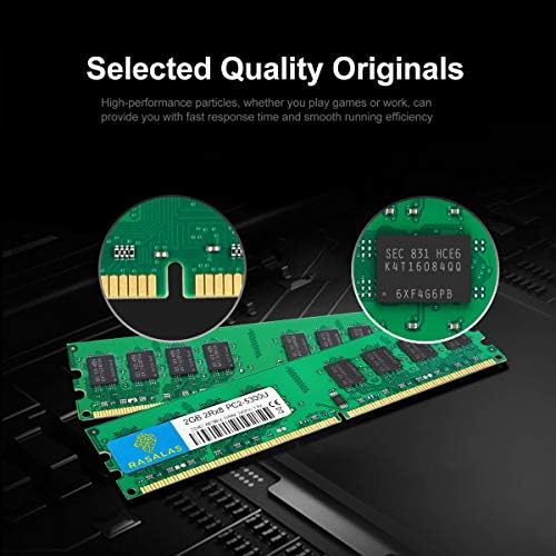 Rasalas DDR2 8GB Kit (4X 2GB) DDR2-800 PC2-6400 Udimm 2RX8 1.8 V CL6 240-Pin Non-ECC nem pufferelt Desktop RAM Memória