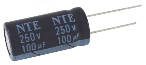 NTE Elektronika VHT10M63 Sorozat VHT Alumínium Elektrolit Kondenzátor, Radiális Vezet, 105 Fok Max Temp, 10 µF Kapacitás,