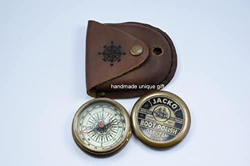 Kézzel készített, egyedi ajándék, Antik Réz Iránytű Tengeri Zsebében Iránytű bőrtok Vintage Kemping Túrázás Irányba Tengeri